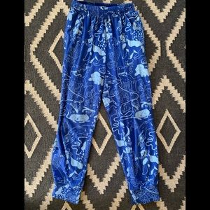 Nooworks Royal Blue Abstract Animal Print Joggers